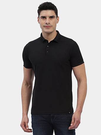Hummel Men Black Jaye Sports Polo Collar Tshirt - Hummel India
