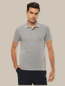 Hummel Men Grey B2B Polo Cotton Tipping - Hummel India