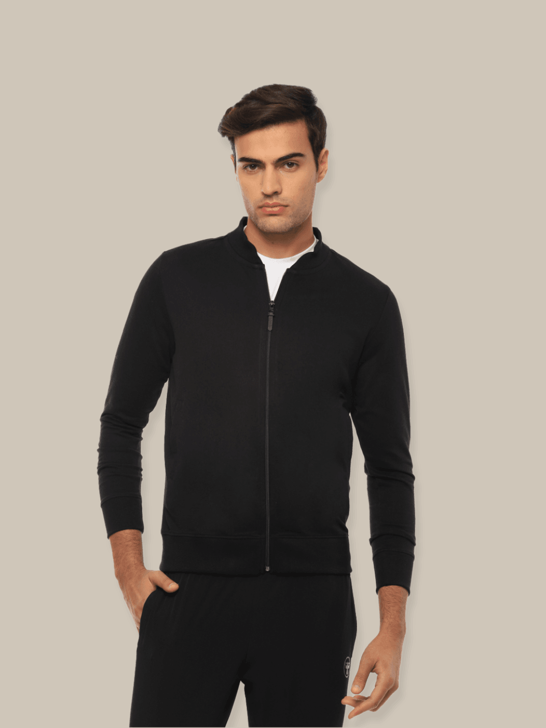 Hummel Elan Men Black B2B Zipper Jacket - Hummel India