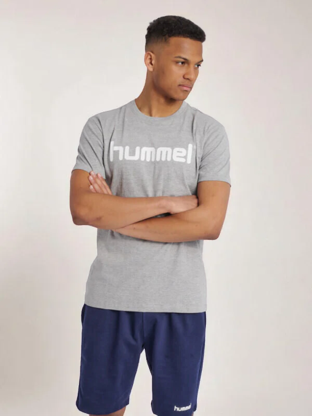 Go cotton Logo T-shirt for men in Grey