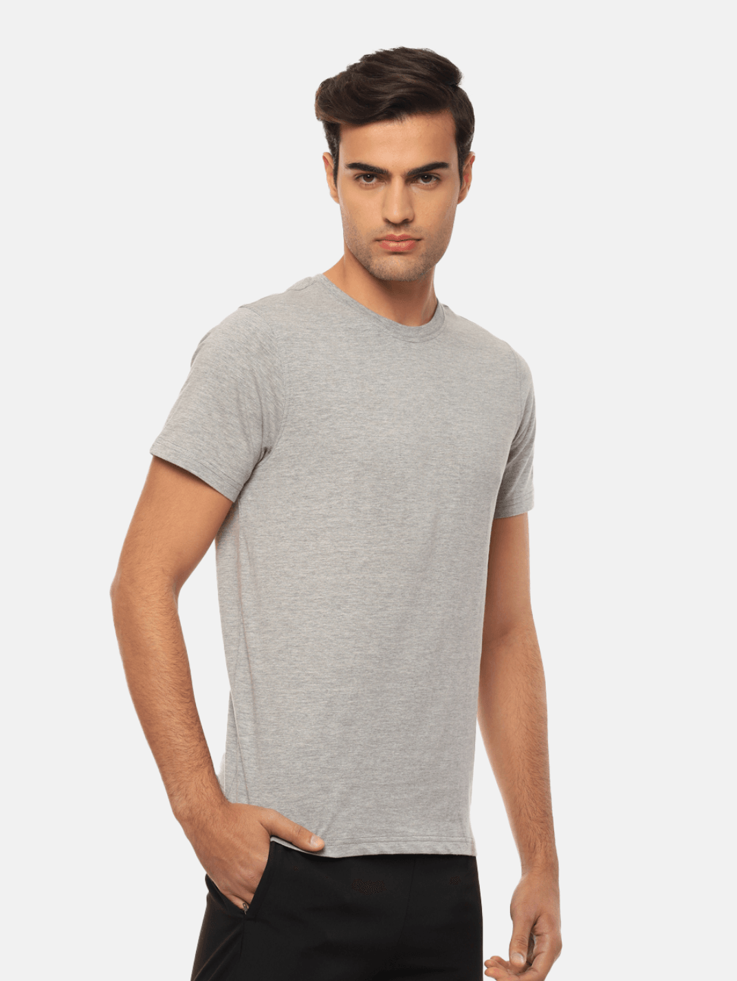 Hummel Men Grey B2B Round Neck Cotton - Hummel India