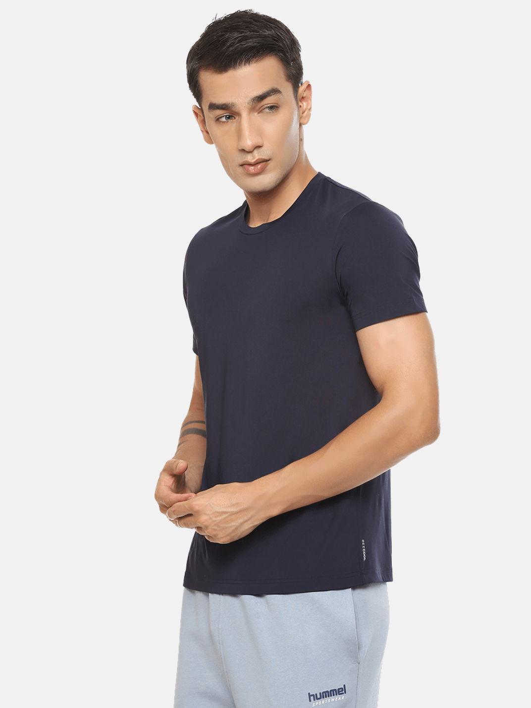 Hummel Genise Men Navy Poly T-Shirt - Hummel India