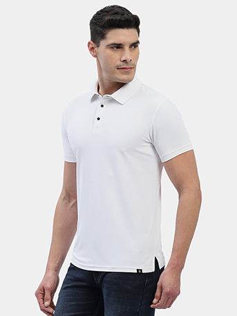 Hummel Men White Jaye Sports Polo Collar Tshirt - Hummel India