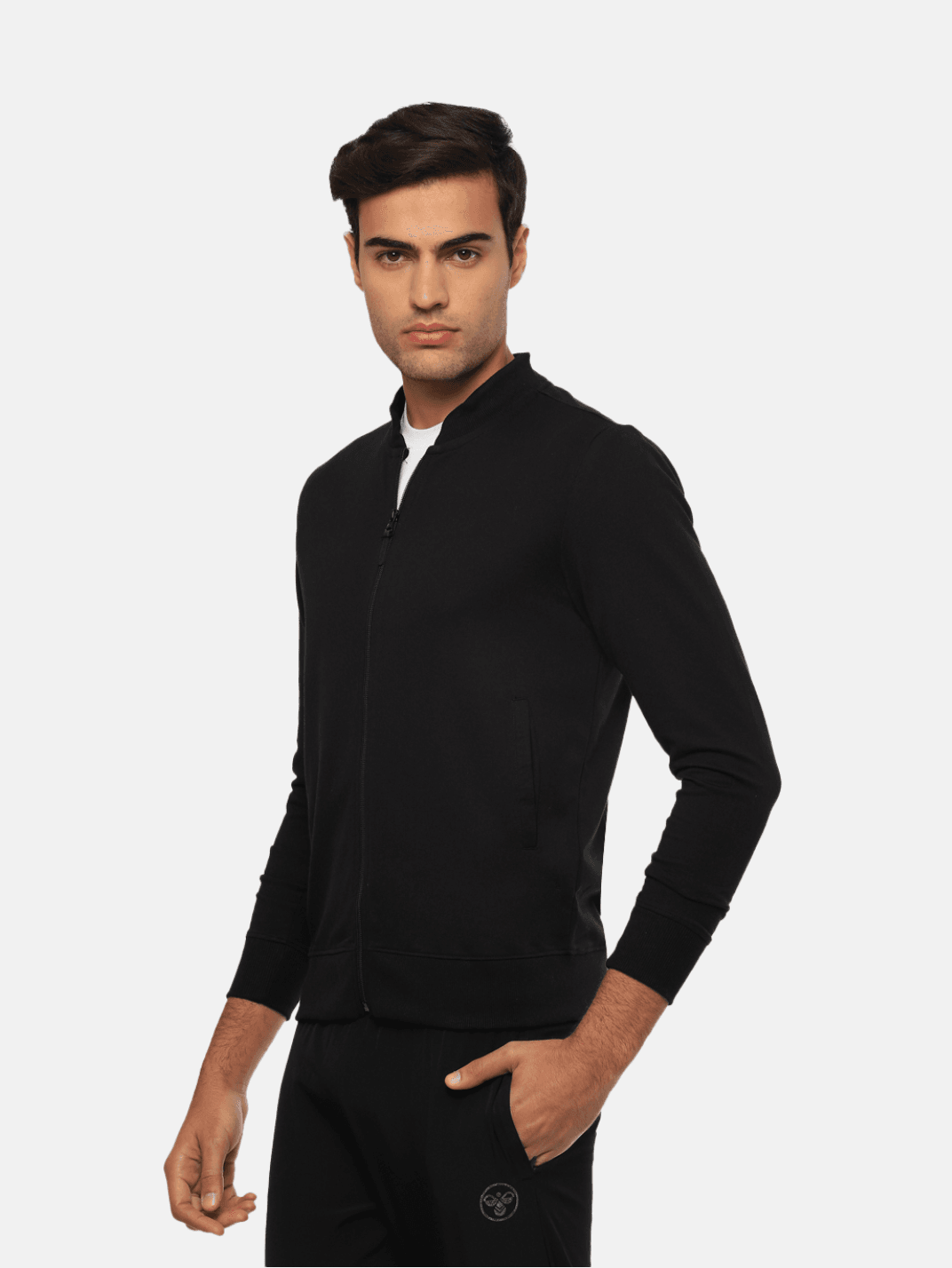 Hummel Elan Men Black B2B Zipper Jacket - Hummel India