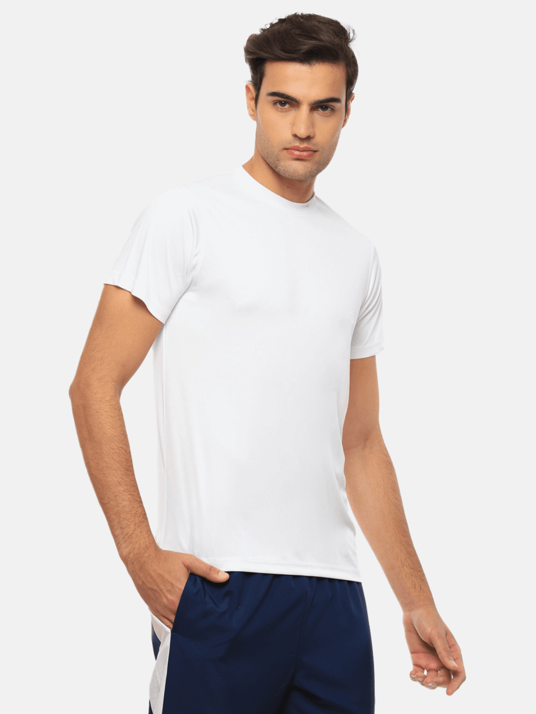 Hummel Men White B2B Round Neck Cotton - Hummel India