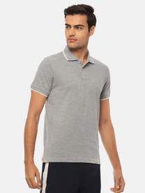 Hummel Men Grey B2B Polo Cotton Tipping - Hummel India