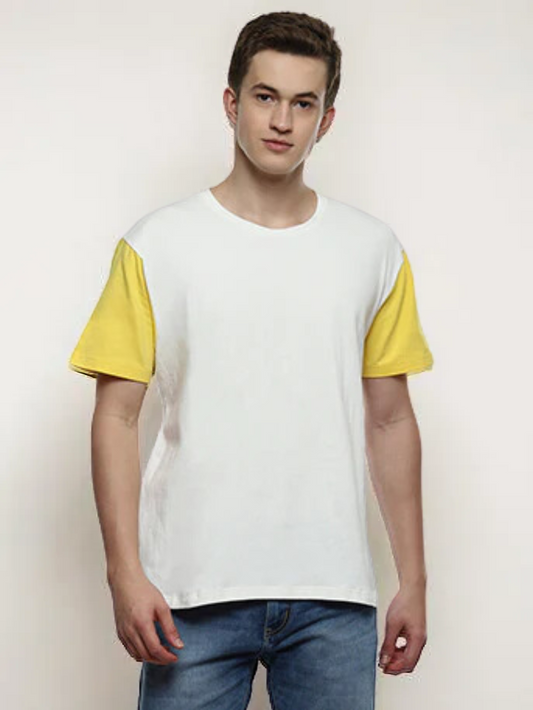 Sunset Men's Block Boxy T-shirt for men in Off white