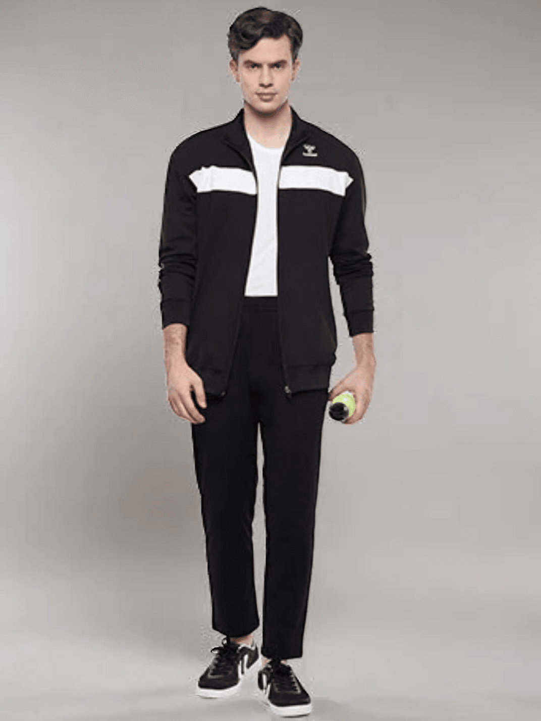 Mens black top jogging suit