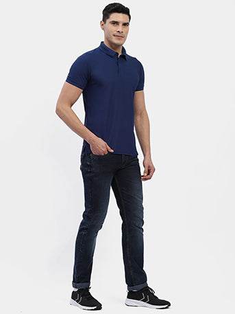 Hummel Men Blue Jaye Sports Polo Collar Tshirt - Hummel India