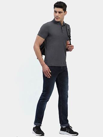 Hummel Men Grey Jaye Sports Polo Collar Tshirt - Hummel India