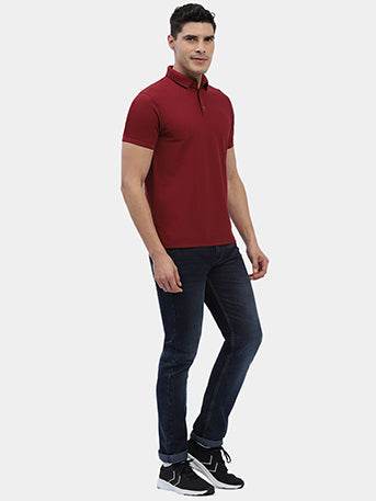 Hummel Men Maroon Jaye Sports Polo Collar Tshirt - Hummel India