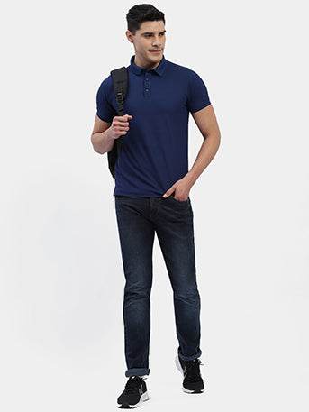 Hummel Men Blue Jaye Sports Polo Collar Tshirt - Hummel India