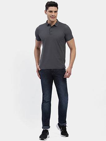 Hummel Men Grey Jaye Sports Polo Collar Tshirt - Hummel India