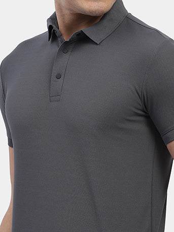 Hummel Men Grey Jaye Sports Polo Collar Tshirt - Hummel India
