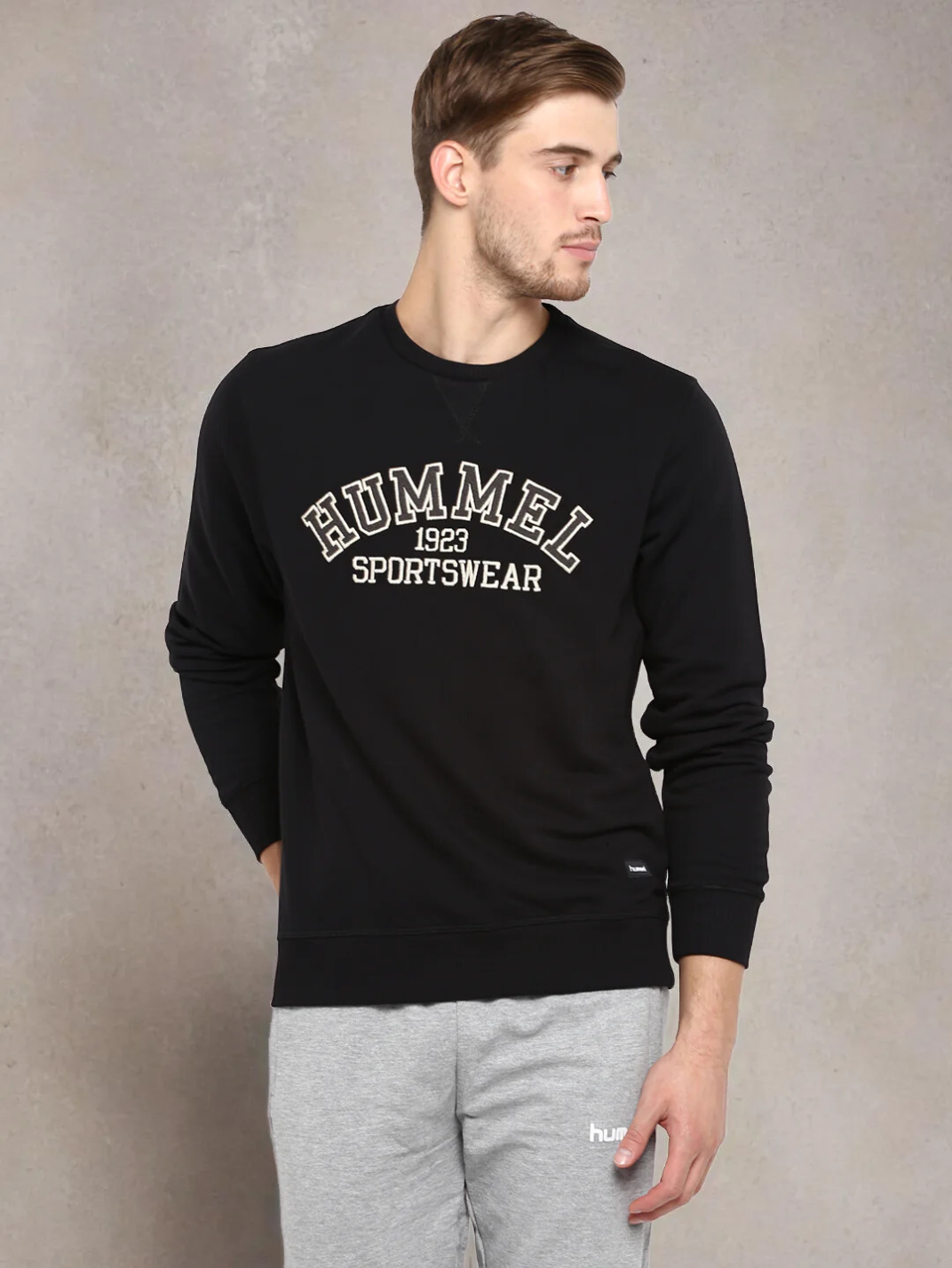 Black Sweatshirt For Men Online Bror Cotton Men Black Sweatshirt