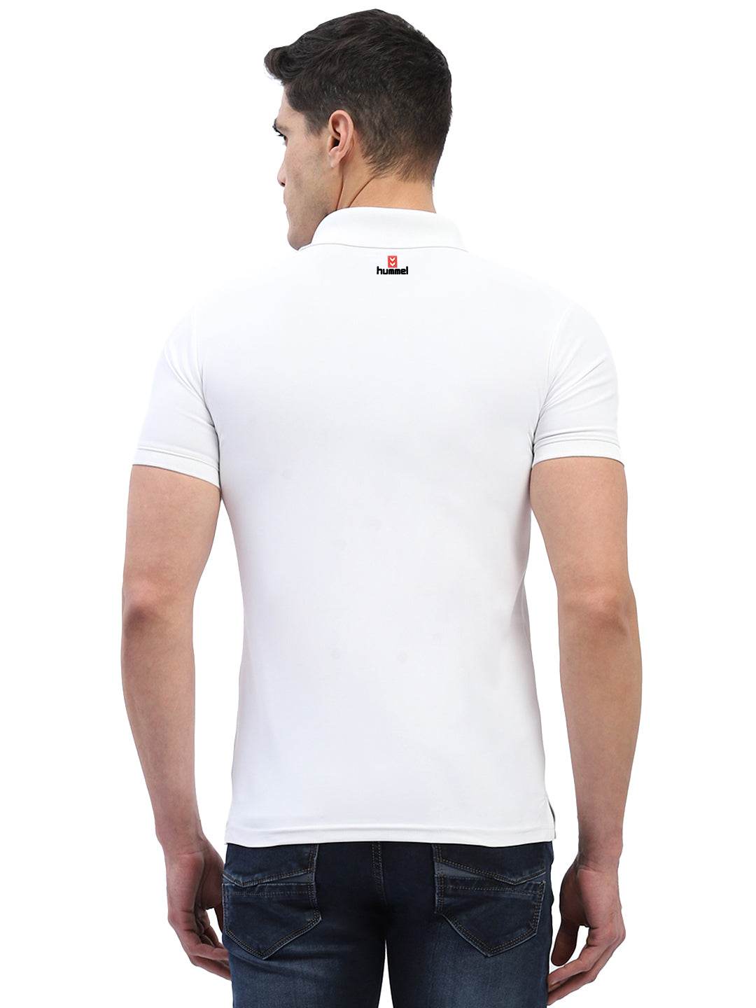 Hummel Men White Jaye Sports Polo Collar Tshirt - Hummel India
