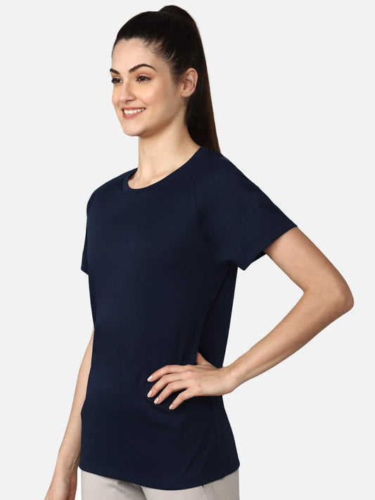 Azure Women Polyester Blue T-Shirt