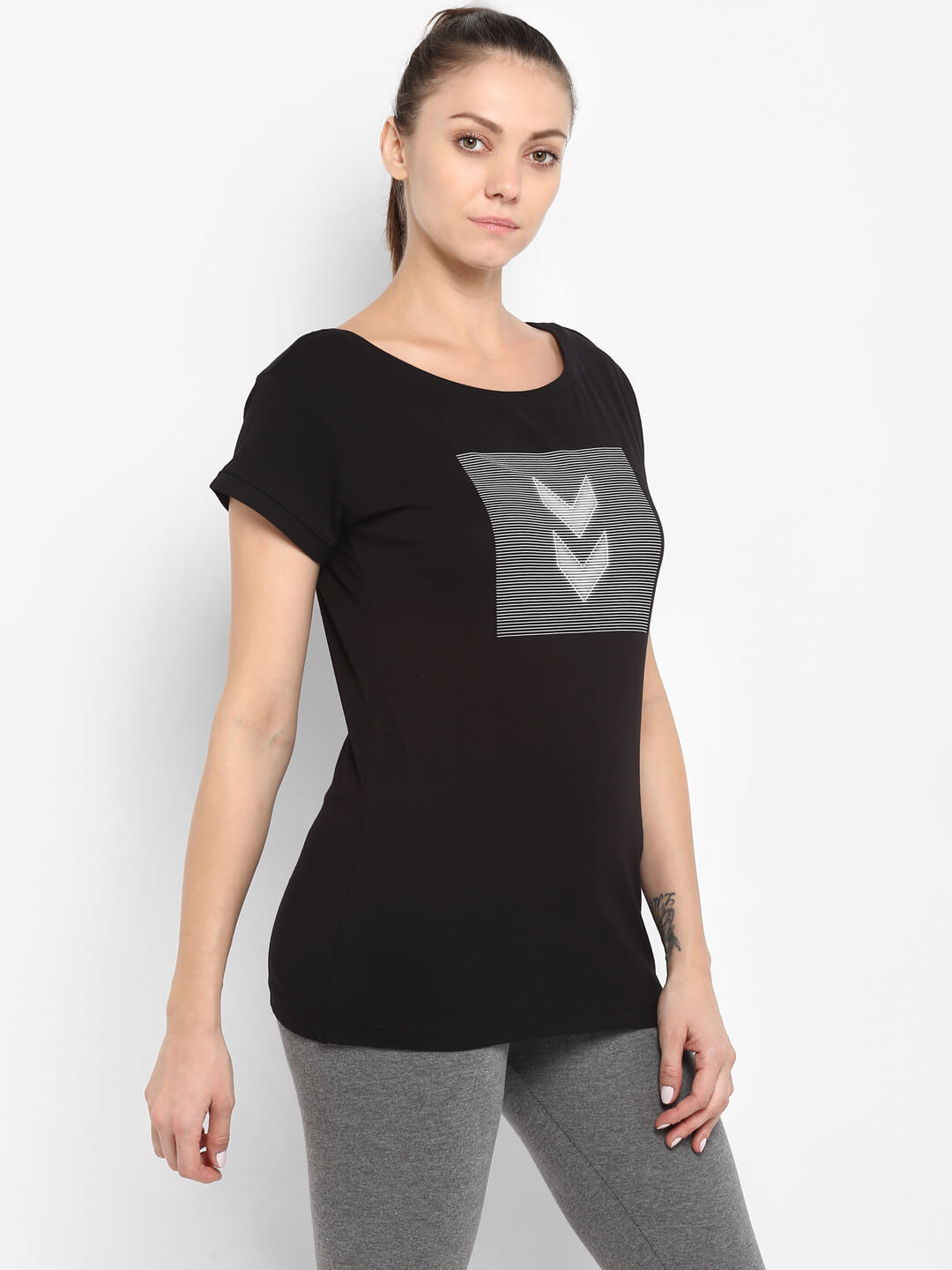 Aubrey Black T-Shirt for Women