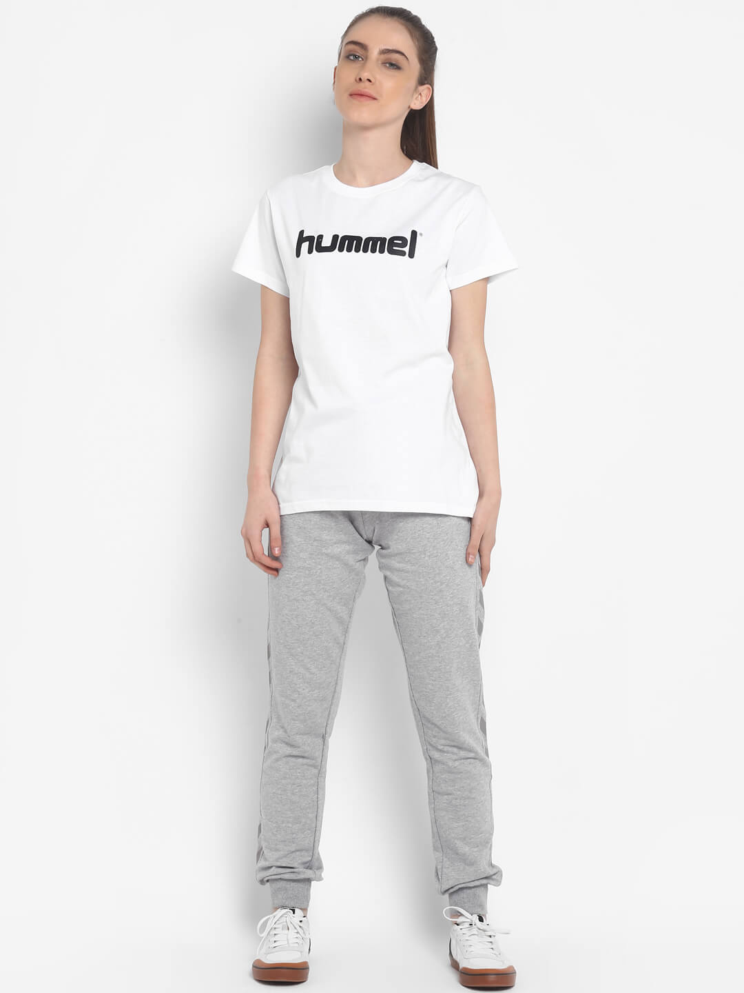 Go Cotton Logo White T-Shirt for Women