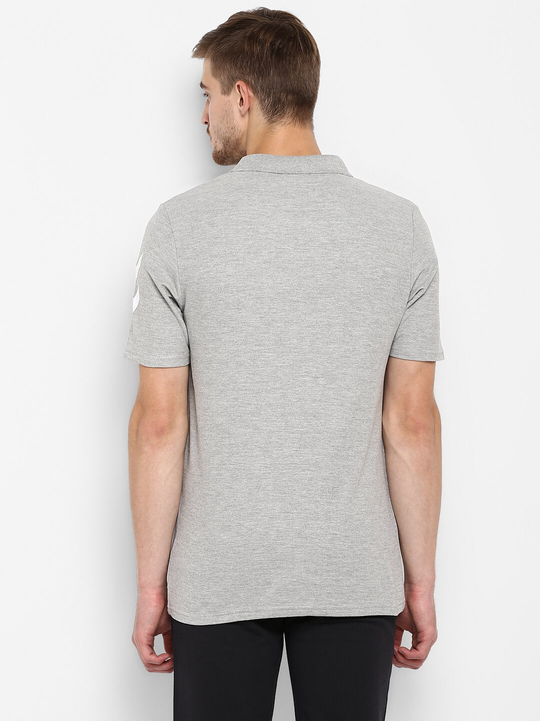 Go Cotton Polo Grey T-Shirts for Men