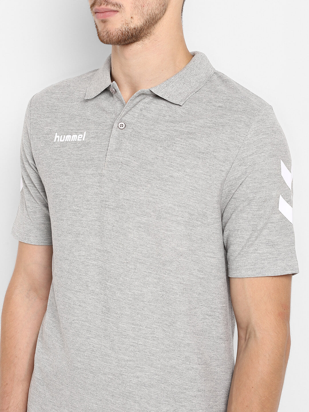 Go Cotton Polo Grey T-Shirts for Men