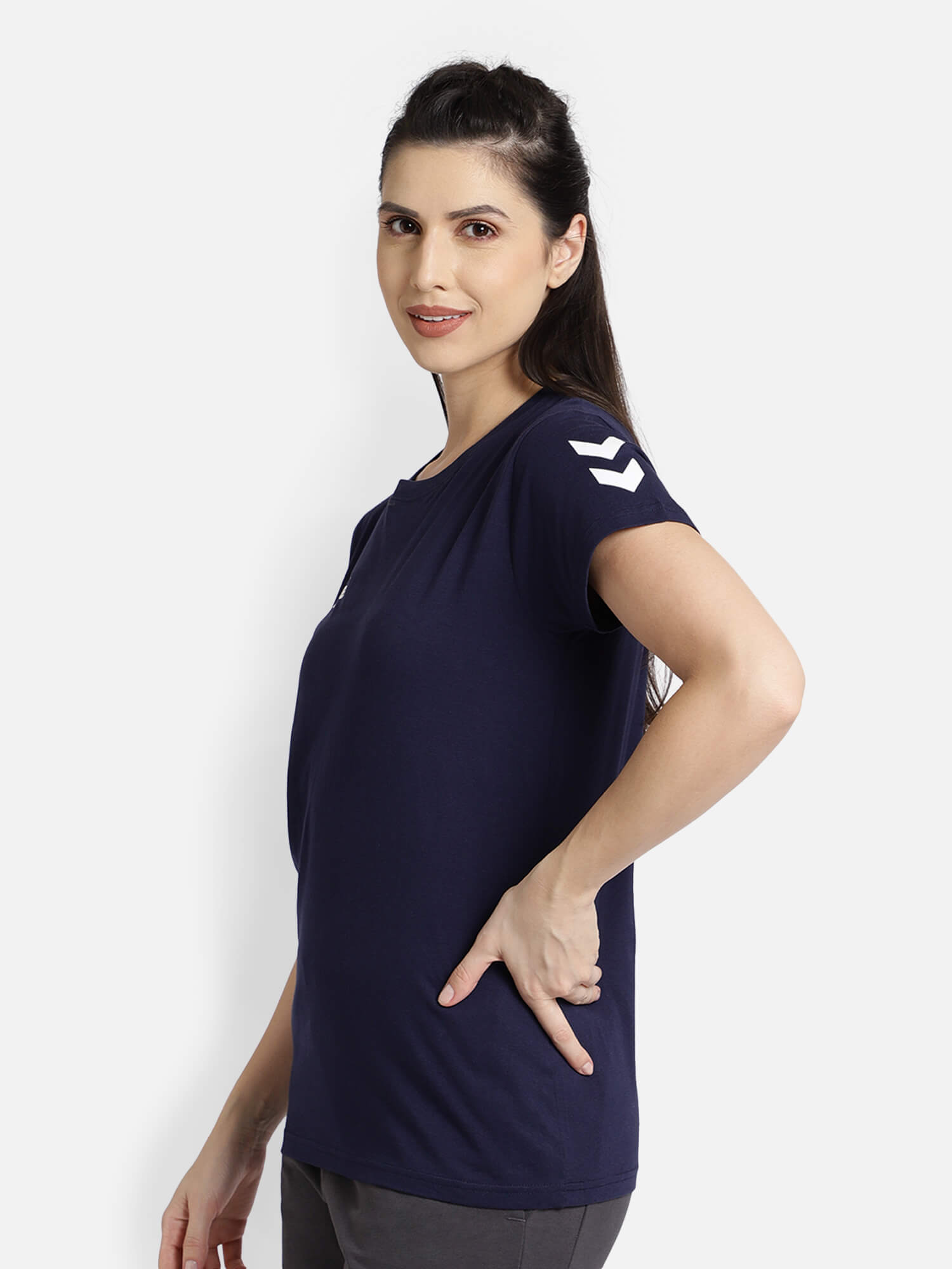 Go Cotton Blue T-Shirt for Women