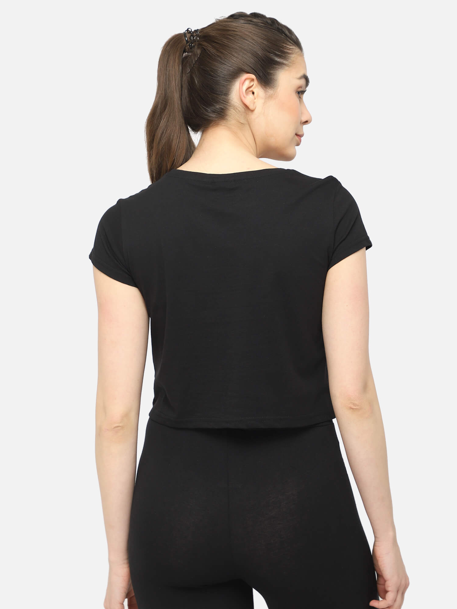 Legacy Cropped Black T-Shirt for Women