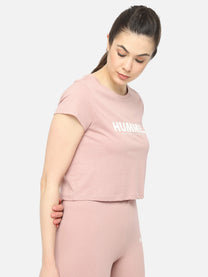 Legacy Cropped Pink T-Shirt for Women