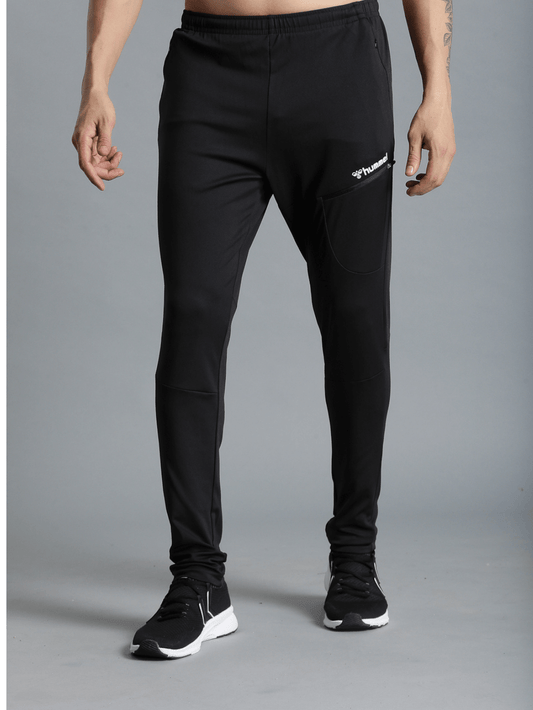 Football Solid Regular fit Polyester Trackpants for Men with zipper pockets Comfortable Breathable Fabric Stretchable for Everyday Use Ideal for Yoga Training Gym Running or Performance