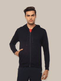 Hummel Elwin Men Blue B2B Zipper Hoodie - Hummel India