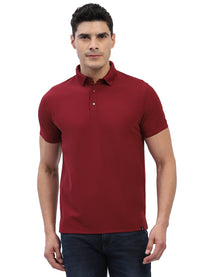 Hummel Men Jaye Red Golf Polo Tshirt