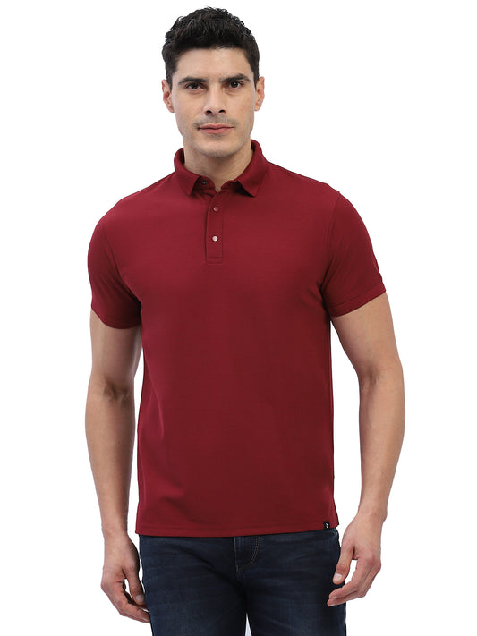 Hummel Men Jaye Red Golf Polo Tshirt