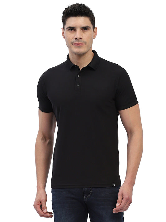 Hummel Men Jaye Black Golf Polo Tshirt