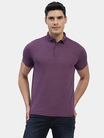 Hummel Men Purple Jaye Sports Polo Collar Tshirt - Hummel India