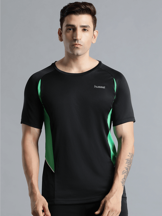 Kemper Round Neck Half Sleeve Solid Regular fit Polyester T-shirt for Men Comfortable Breathable Fabric Stretchable for Everyday Use Ideal for Yoga Training Gym Running or Performance