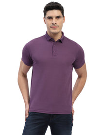 Hummel Men Jaye Purple Golf Polo Tshirt