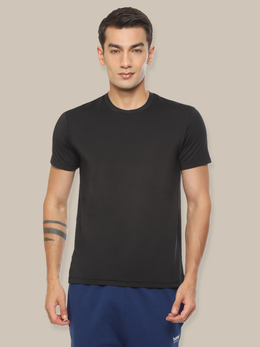 Hummel Genise Men Black Poly T-Shirt