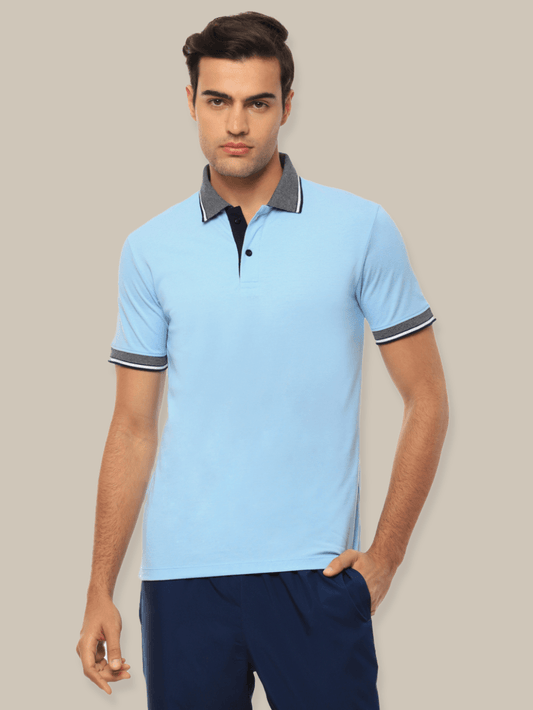 Hummel Eunike Men Blue Tshirt B2B Polo - Hummel India