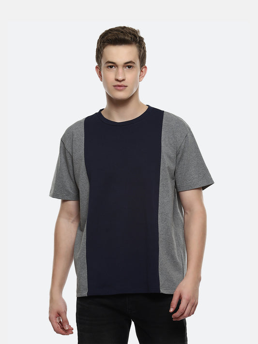 Coal Color Block Oversized T-Shirt