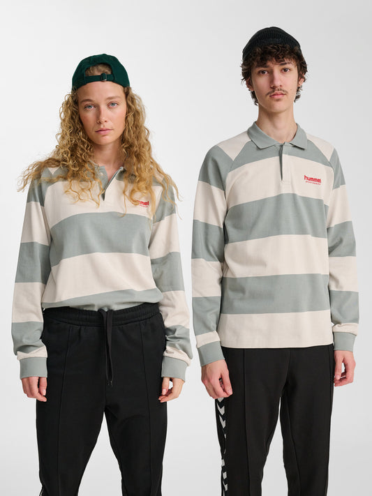 LOOSE STRIPED POLO L/S