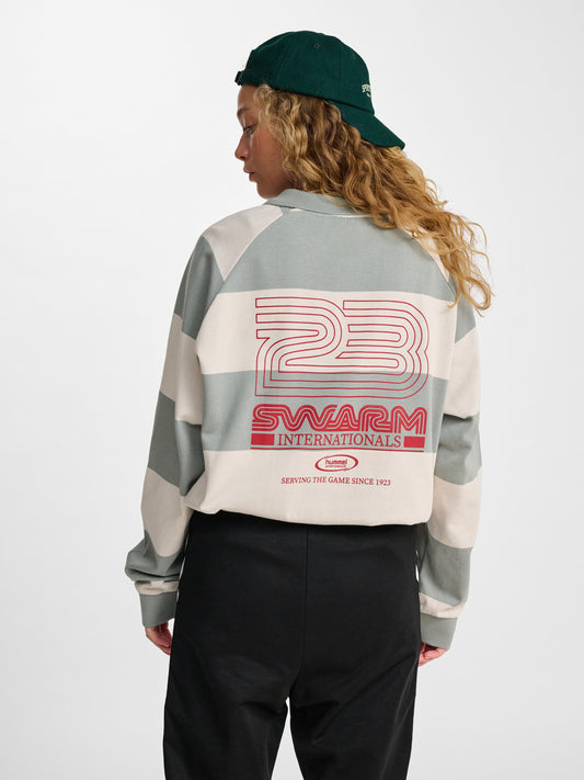 LOOSE STRIPED POLO L/S