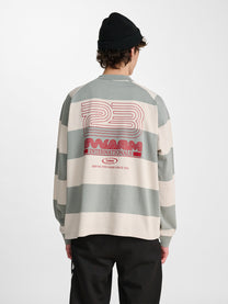 LOOSE STRIPED POLO L/S