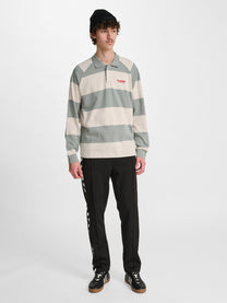 LOOSE STRIPED POLO L/S