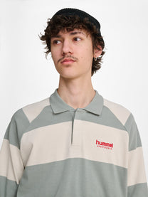 LOOSE STRIPED POLO L/S