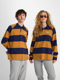 LOOSE STRIPED POLO L/S