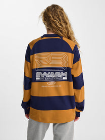 LOOSE STRIPED POLO L/S