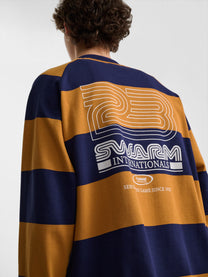 LOOSE STRIPED POLO L/S