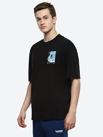 Hummel Wrap  Men's Black Oversized T-shirt