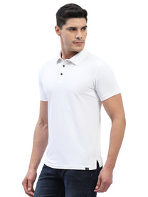 Hummel Men Jaye White Golf Polo Tshirt