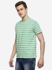 Hummel Lime Men's Green Stripes T-shirt